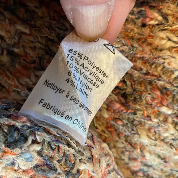 LUSH MULTI COLOR LONG SLEEVE SWEATER PINK Multi Women Size Small - Picture 5 of 5